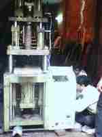 Machine being retrofitted with PLC